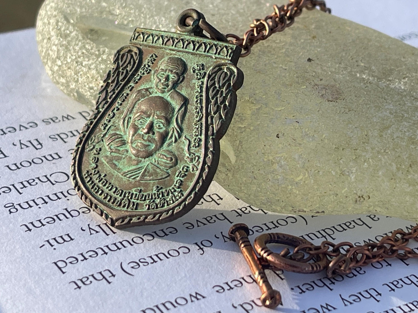 Vintage Thai Buddhist pendant. Antique Buddhist pendant. Thai amulet. Buddha necklace. Buddha jewellery. Yoga jewellery. Vintage necklaces.