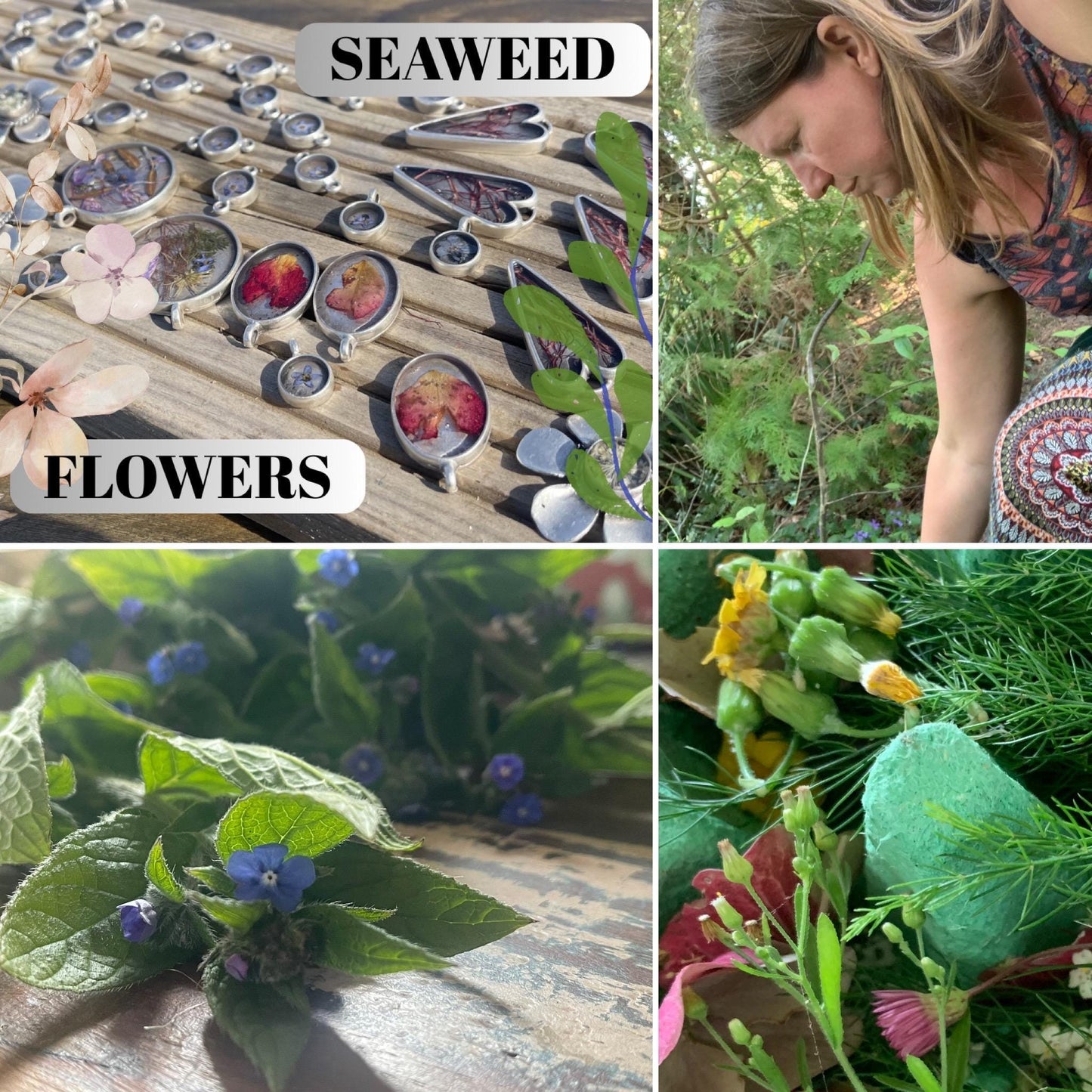 Forget-me-not bracelet or choker necklace. Boho gift for her, flower bracelet, remembrance bracelet, gardeners gift, Forget me not jewellery