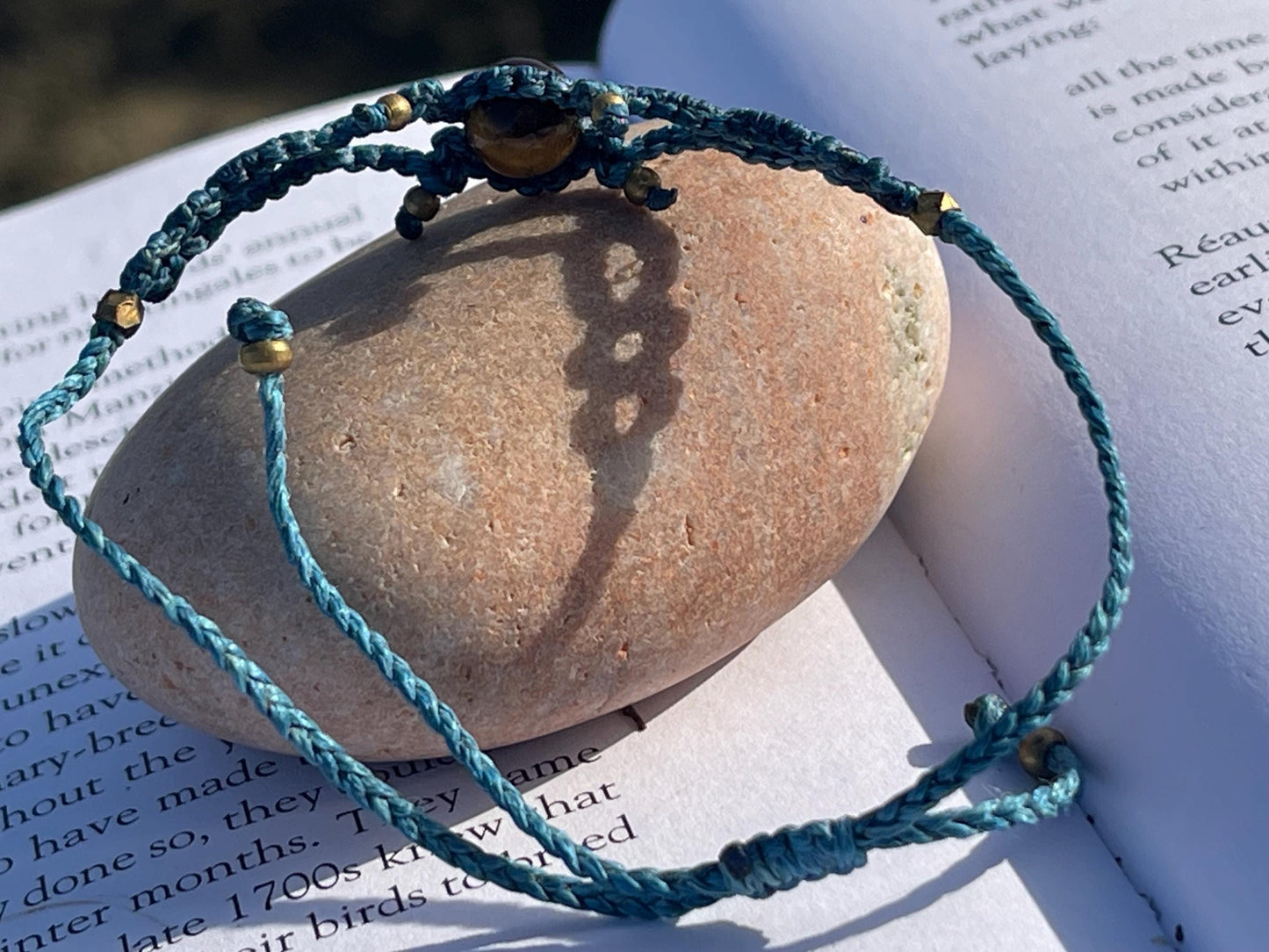 Stunning macrame wrapped tigers eye gemstone  bracelet, ethical jewellery, unusual jewellery, macrame jewellery. Macrame bracelet. Boho.