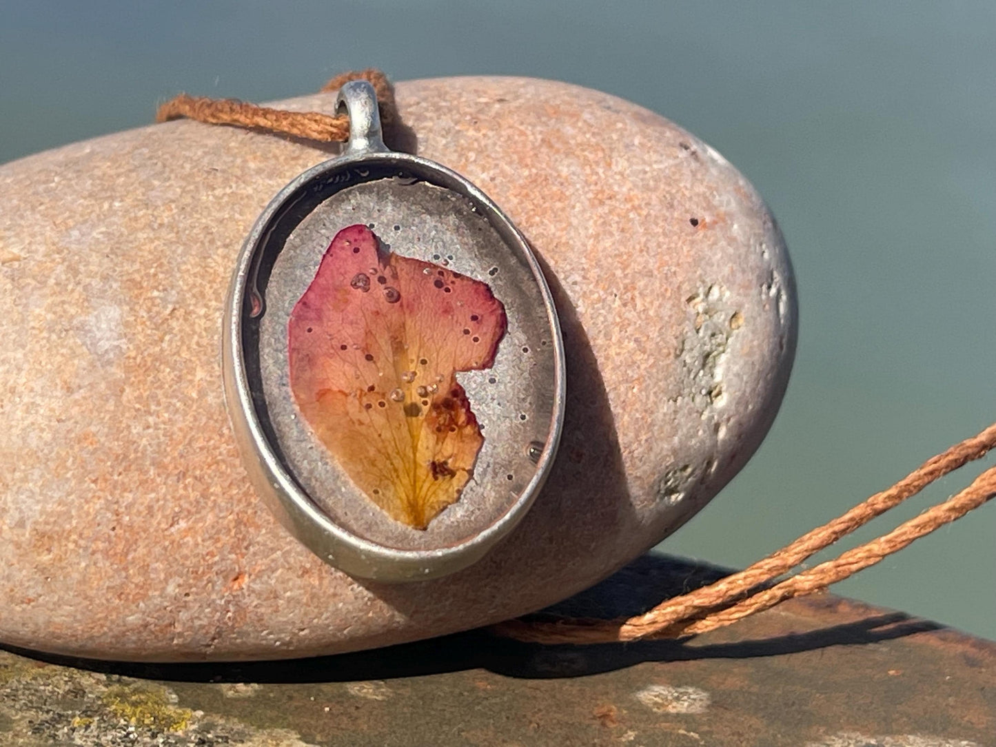 Rose necklace, flower necklace, romantic gift for her, boho necklace, rose pendant, handmade jewellery, handmade necklace, gift for gardener