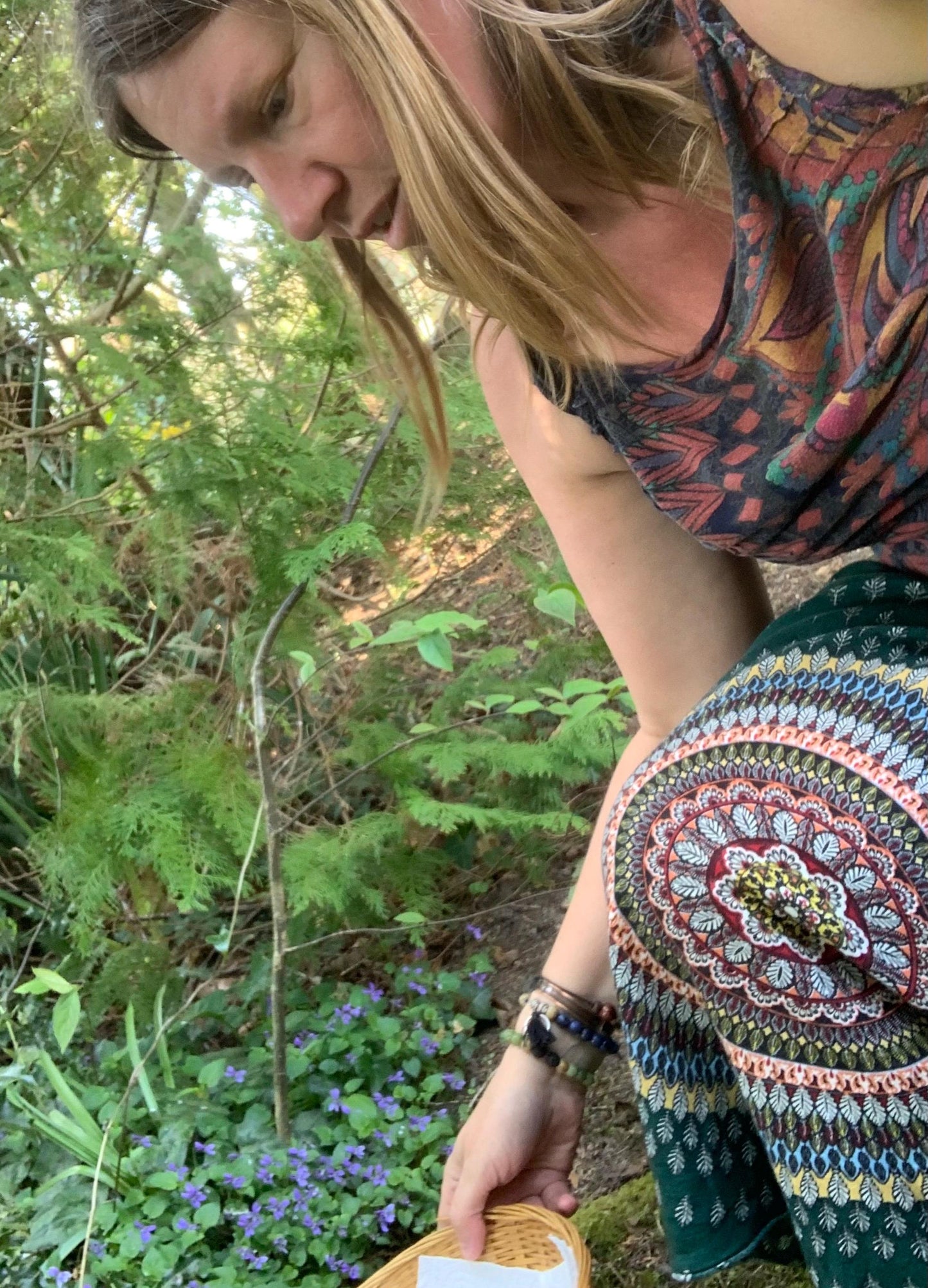 Flower necklace, ethical jewellery, forget me not necklace, handmade necklace, boho jewellery, flower pendant. Remembrance gifts.