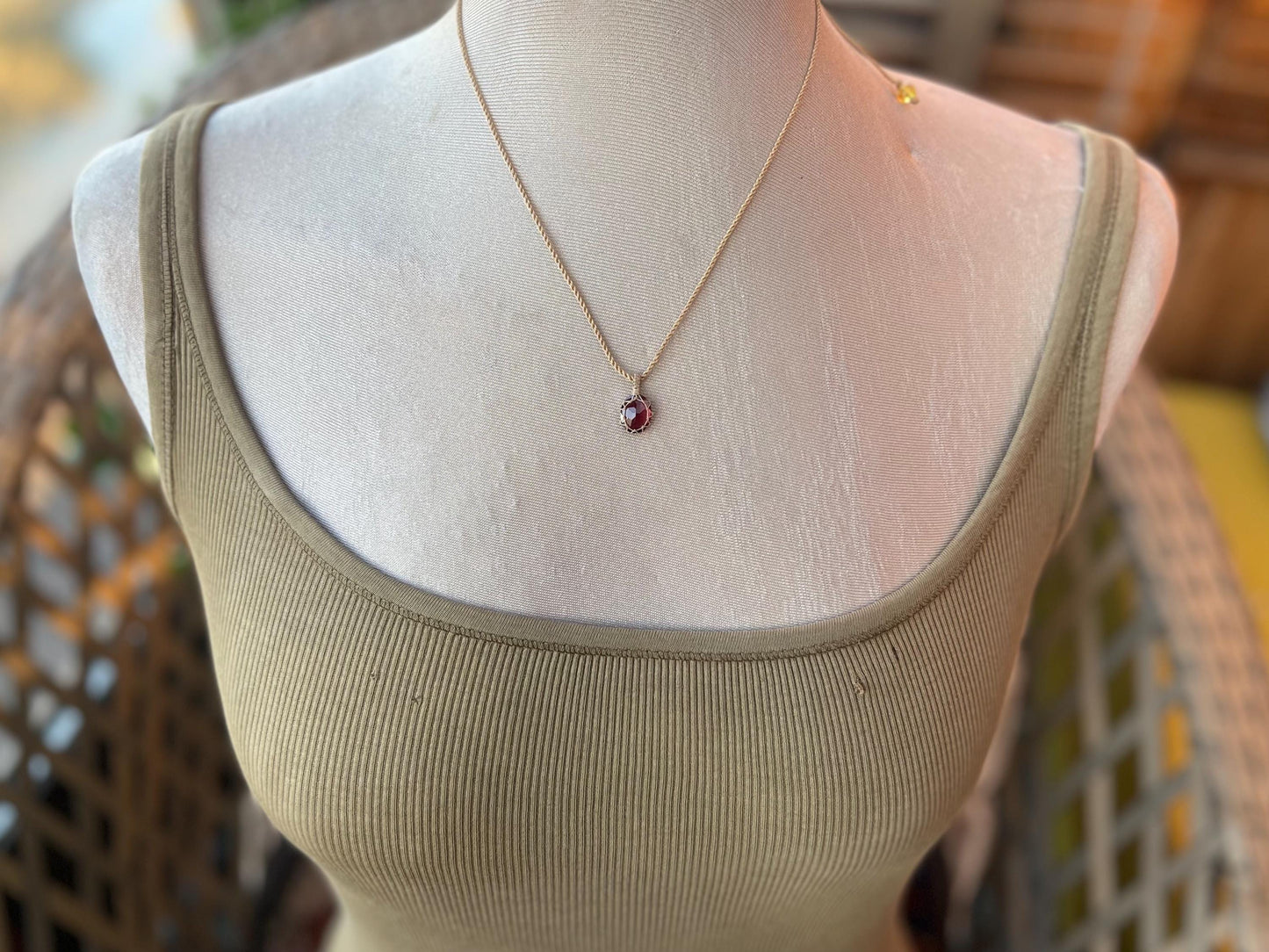 Stunning macrame garnet necklace on an adjustable cord. Handmade gemstone necklace, boho jewellery. Macrame jewellery. Unique necklace.