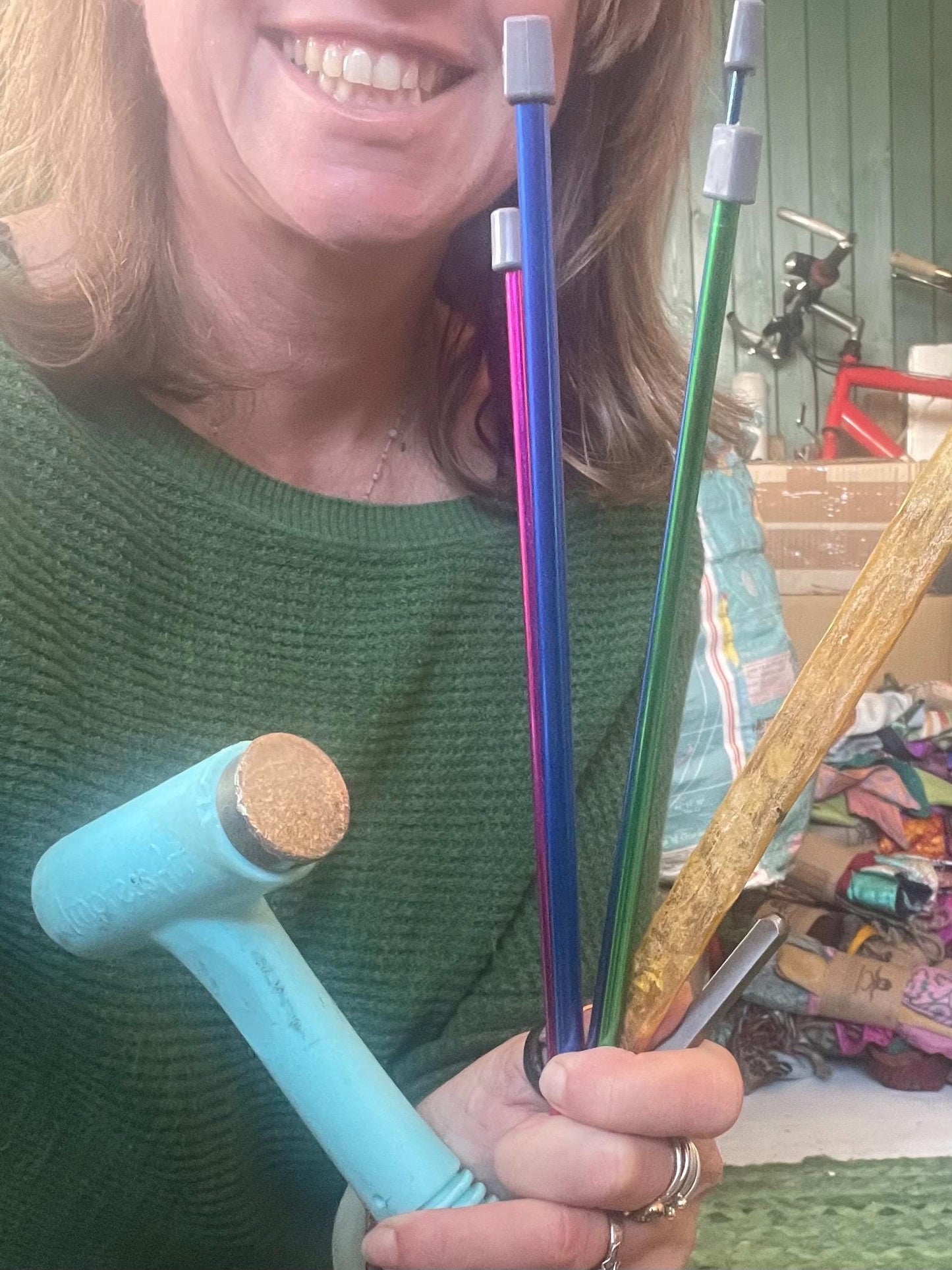 SET OF 4 Knitting needle stacker bracelets. Unusual gifts. Eco friendly bracelets. Eco friendly jewellery. Ethical handmade bracelets