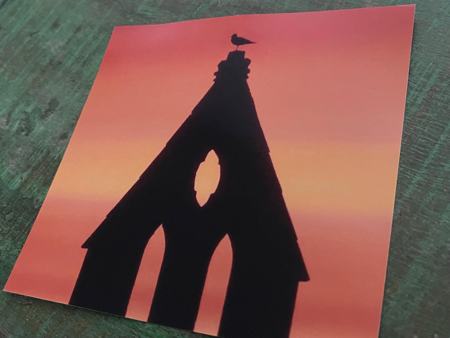 Sunset photo card. Handmade card, recycled card, unusual card, condolence card, birthday card, eco friendly cards, eco card, recycled card