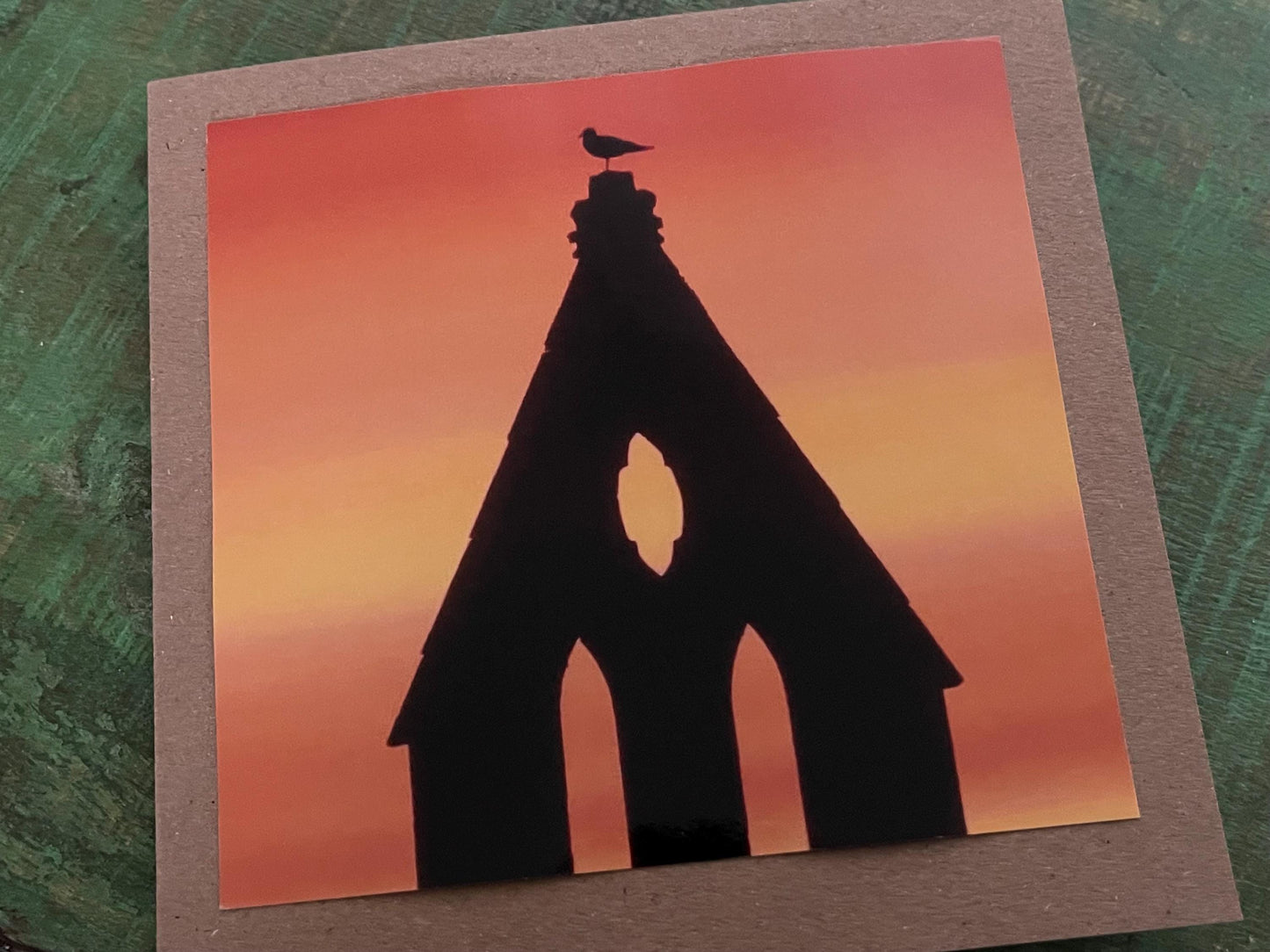 Sunset photo card. Handmade card, recycled card, unusual card, condolence card, birthday card, eco friendly cards, eco card, recycled card