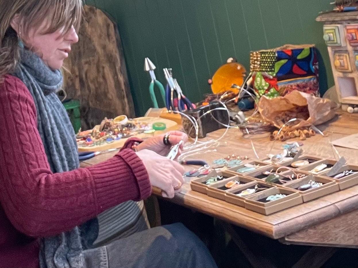 Eco friendly earrings made with sustainable cactus leather. Cruelty free, ethical, sustainable earrings. Eco friendly jewellery.