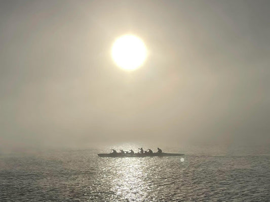 Card for outrigger, Handmade card, recycled card, seaside card, kayak card, water sports card, eco friendly cards, eco card, recycled card