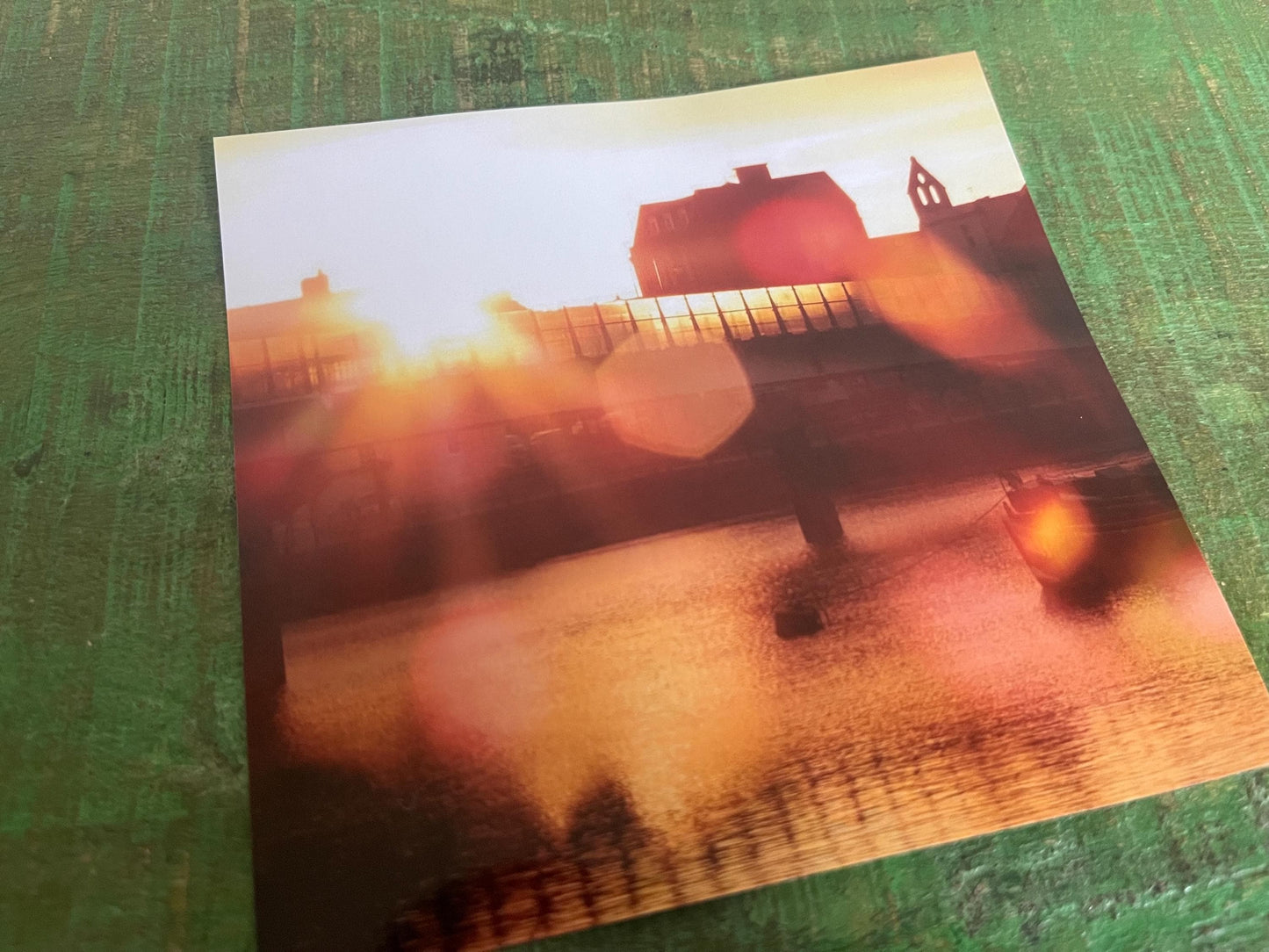 Sunset photo card. Handmade card, recycled card, seaside card, beach card, birthday card, eco friendly cards, eco card, recycled card