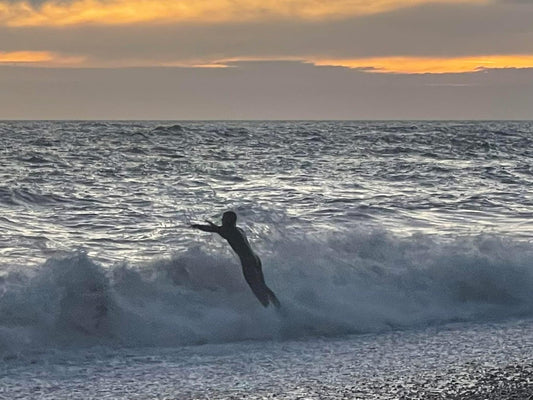 Sunset photo card. Handmade card, recycled card, seaside card, beach card, birthday card, eco friendly cards, eco card, recycled card