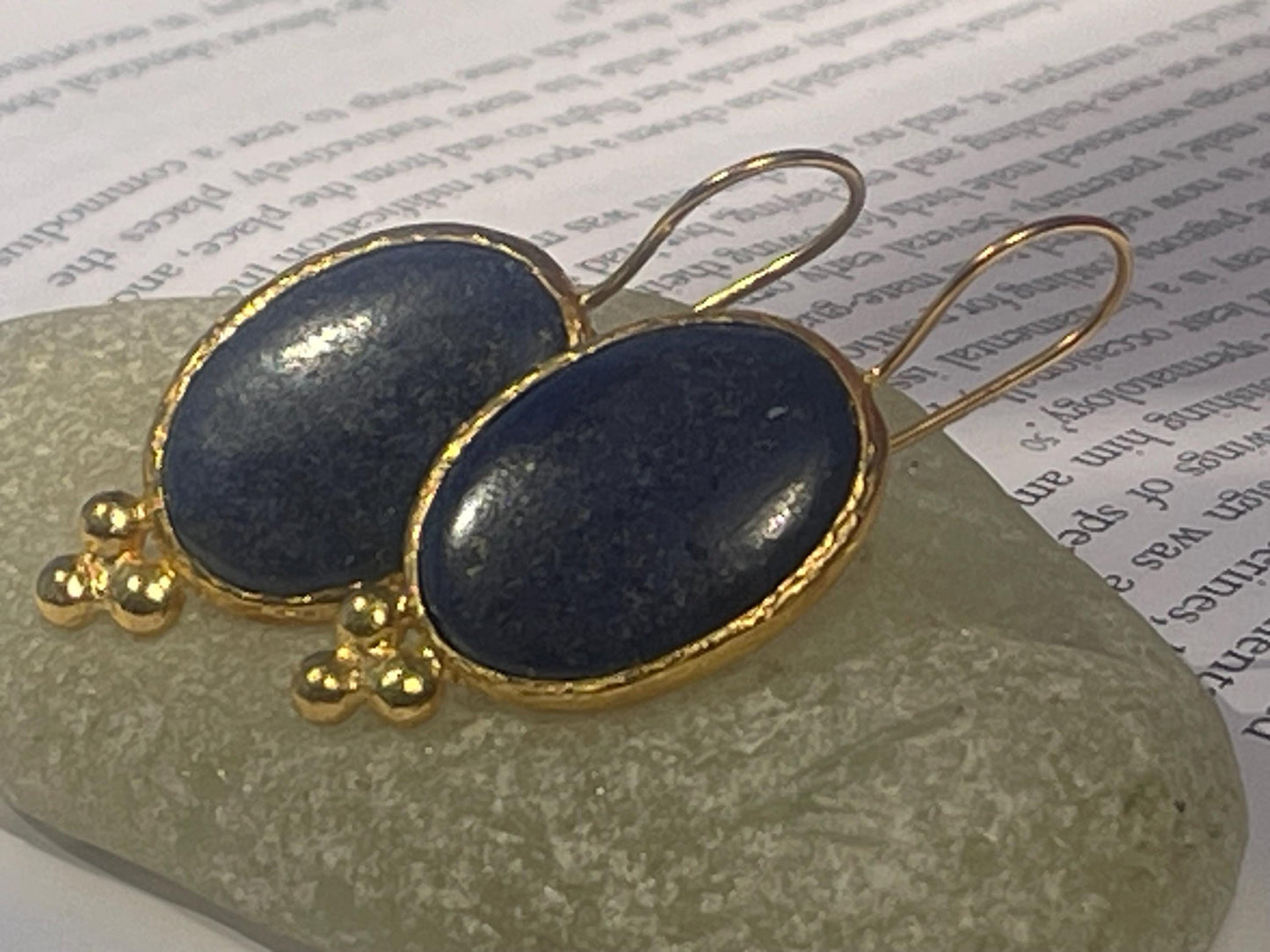 Vintage earrings, eco friendly earrings, ethical jewellery, lapis earrings, lapis jewellery. Retro earrings, boho earrings, gift for her