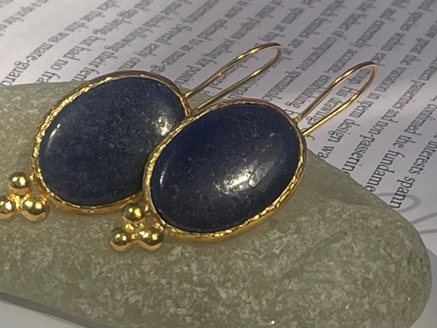 Vintage earrings, eco friendly earrings, ethical jewellery, lapis earrings, lapis jewellery. Retro earrings, boho earrings, gift for her