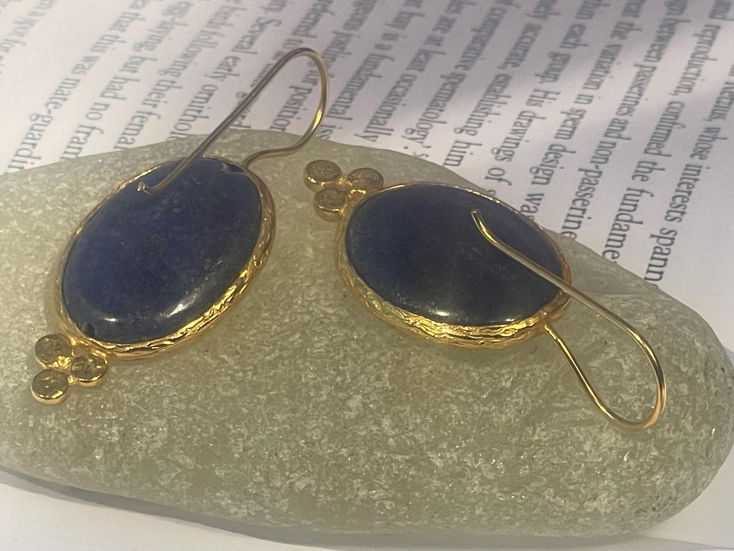 Vintage earrings, eco friendly earrings, ethical jewellery, lapis earrings, lapis jewellery. Retro earrings, boho earrings, gift for her