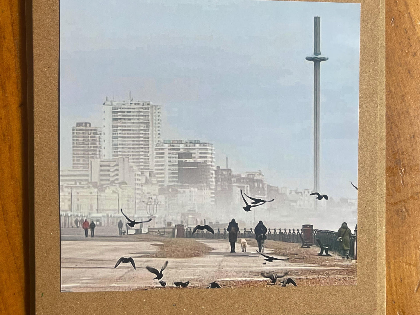 Brighton and hove prom. Handmade card, recycled card, seaside card, beach card, birthday card, eco friendly cards, eco card, recycled card
