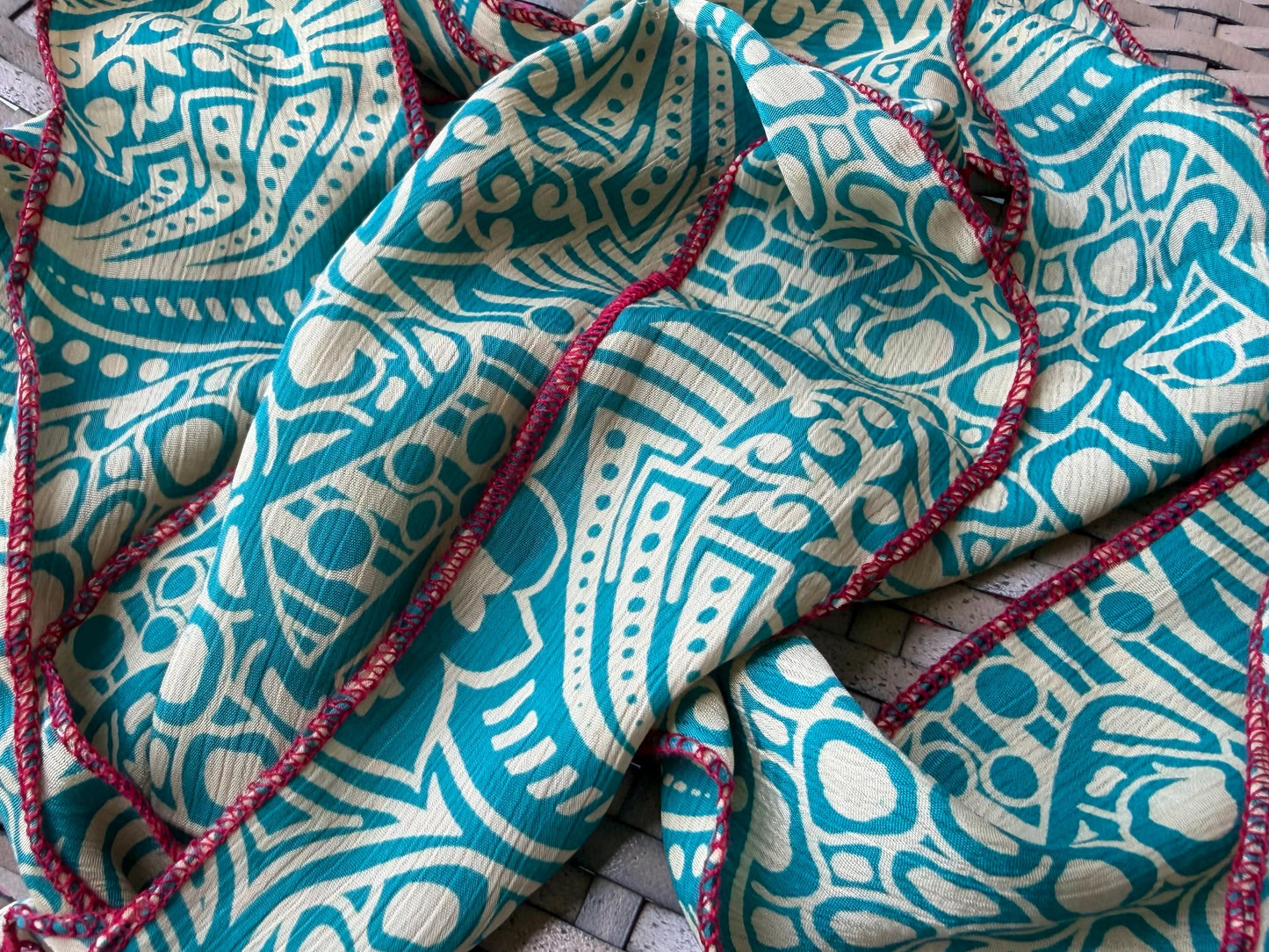 SALE Recycled head scarves, wrist bands, head band, wrist wrap, recycled hair wraps, eco friendly gift for her, BOHO hair scarf, neck scarf