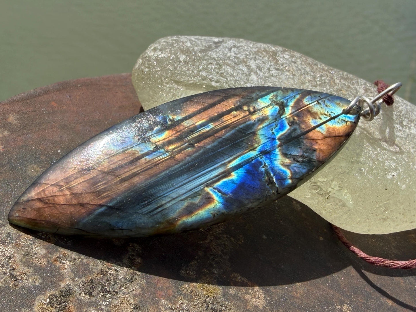 Labradorite necklace, labradorite jewellery, boho gift for her, unusual necklace, ethical jewellery, handmade necklace, labradorite pendant