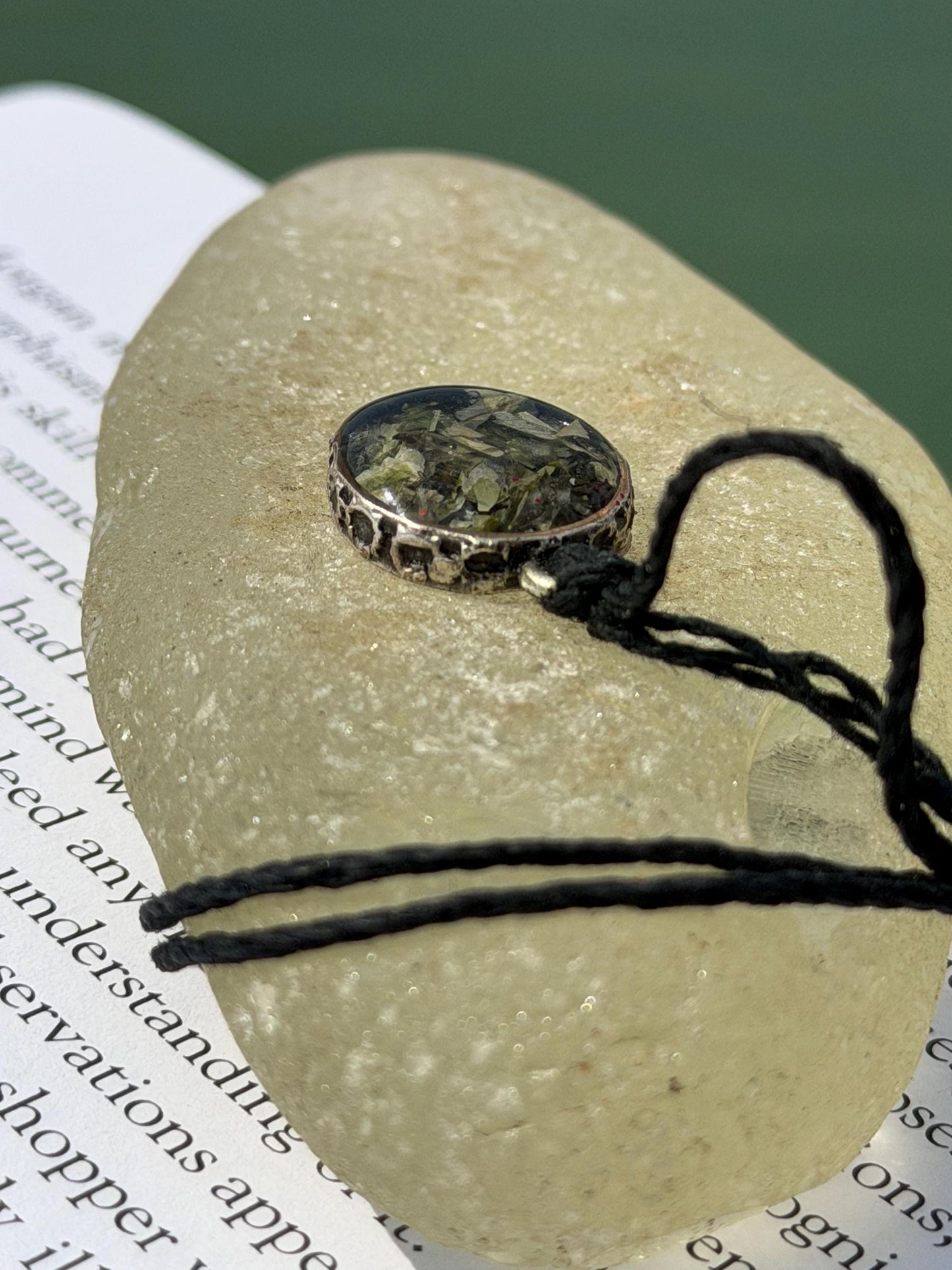 Seaweed necklace, gift for ocean lover, unique pendant, handmade necklace, boho necklace, gift for cook, unusual necklace, boho gift for her