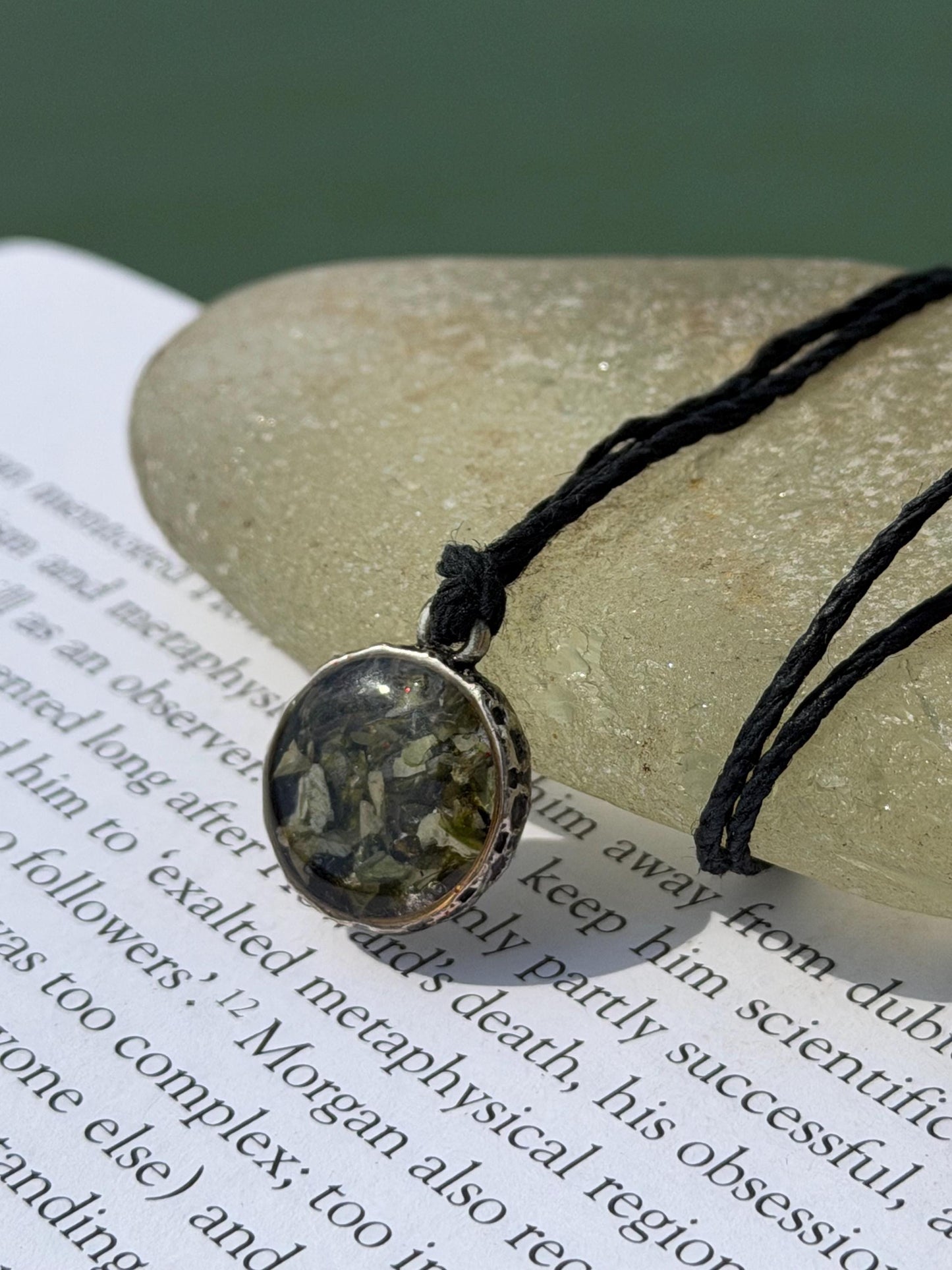 Seaweed necklace, gift for ocean lover, unique pendant, handmade necklace, boho necklace, gift for cook, unusual necklace, boho gift for her