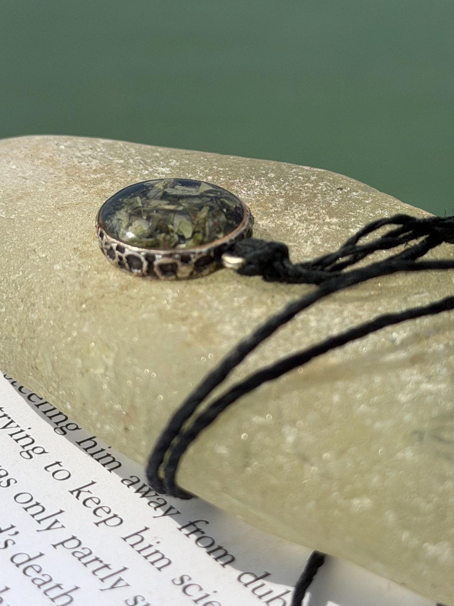 Seaweed necklace, gift for ocean lover, unique pendant, handmade necklace, boho necklace, gift for cook, unusual necklace, boho gift for her