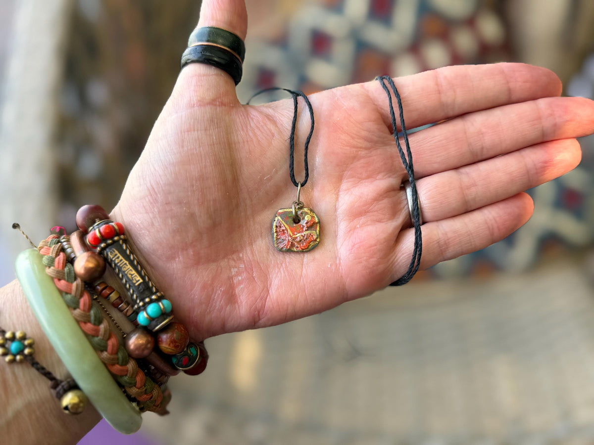 Unique Handmade pink and gold Butterfly Necklace - Boho Ethical Jewelry. Unique gift for her