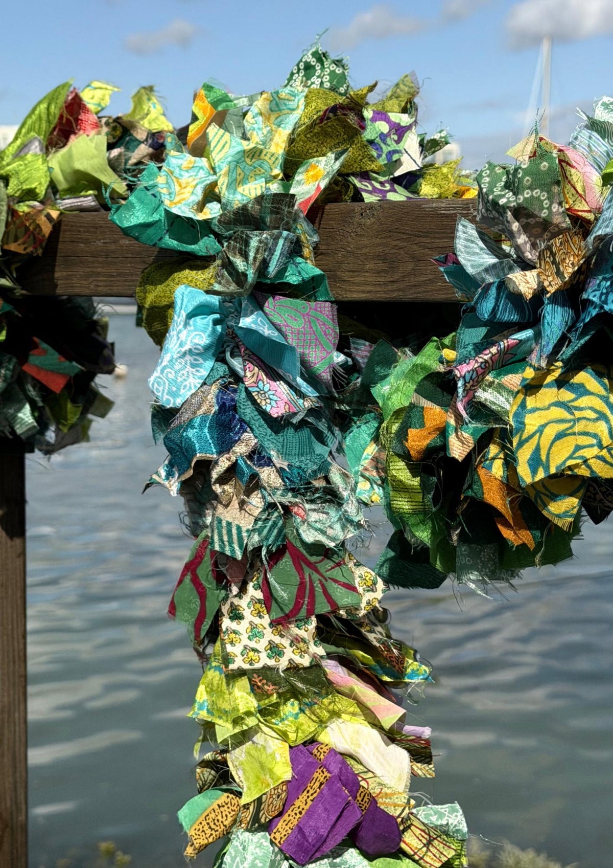 Eco friendly green tinsel! Ethical, sustainable and planet friendly. Handmade ethical Christmas decor. Green eco tinsel. Festive garland