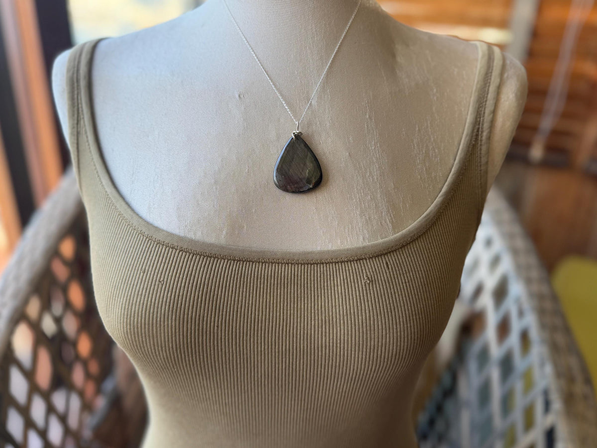 Labradorite necklace, labradorite jewellery, boho gift for her, unusual necklace, ethical jewellery, handmade necklace, labradorite pendant