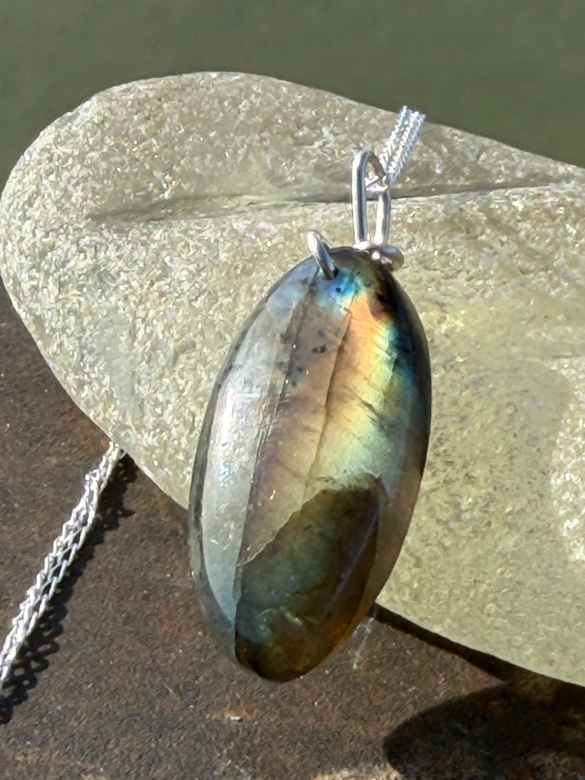 Gold labradorite necklace, labradorite jewellery, boho gift for her, unusual necklace, ethical jewellery, handmade labradorite pendant