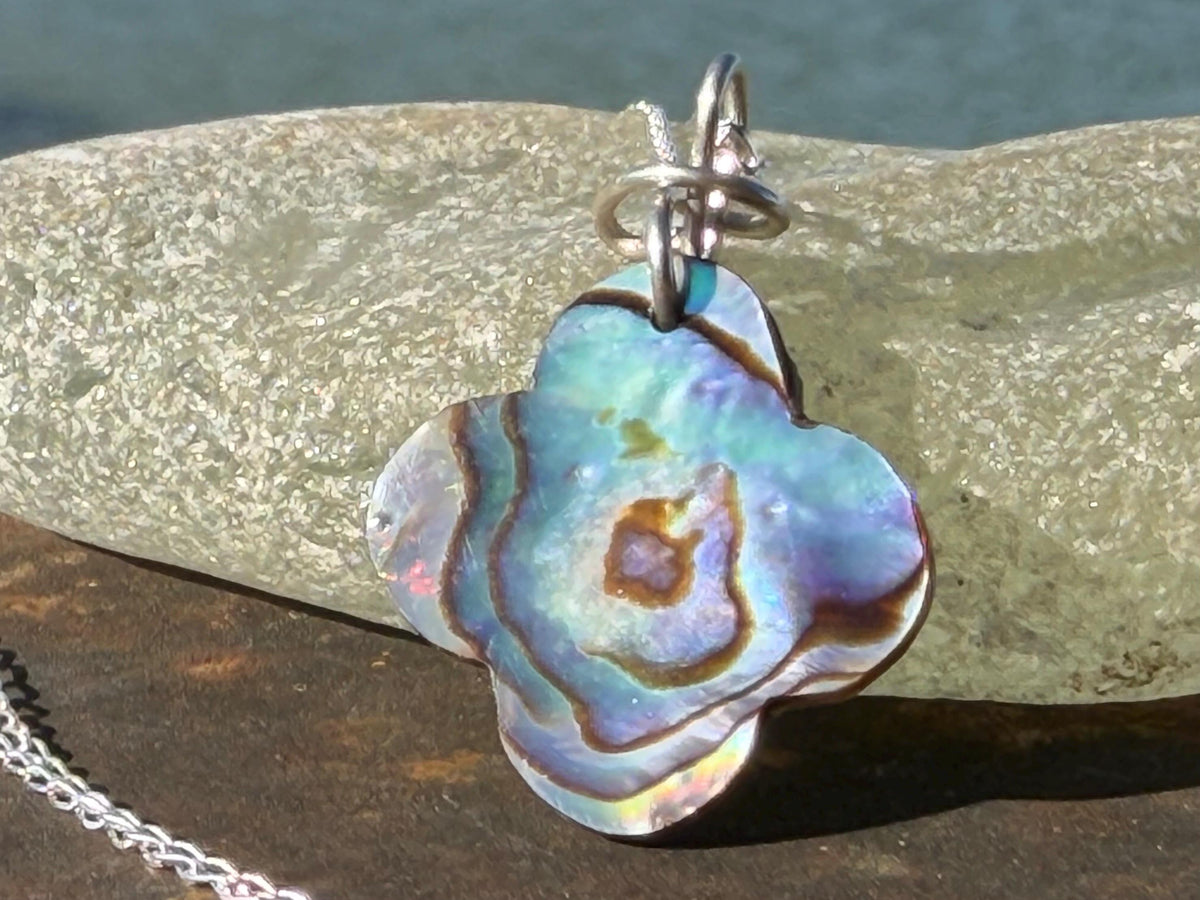 Abalone necklace, abalone jewellery, abalone pendant. Unusual gift for her or gift for him.unique necklace, boho pendant, handmade jewellery