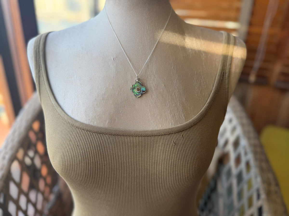 Abalone necklace, abalone jewellery, abalone pendant. Unusual gift for her or gift for him.unique necklace, boho pendant, handmade jewellery