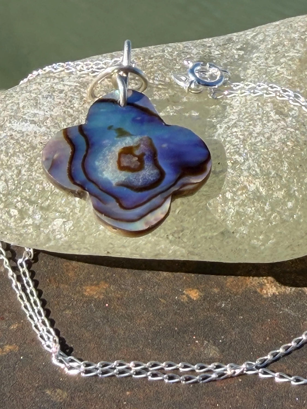 Abalone necklace, abalone jewellery, abalone pendant. Unusual gift for her or gift for him.unique necklace, boho pendant, handmade jewellery