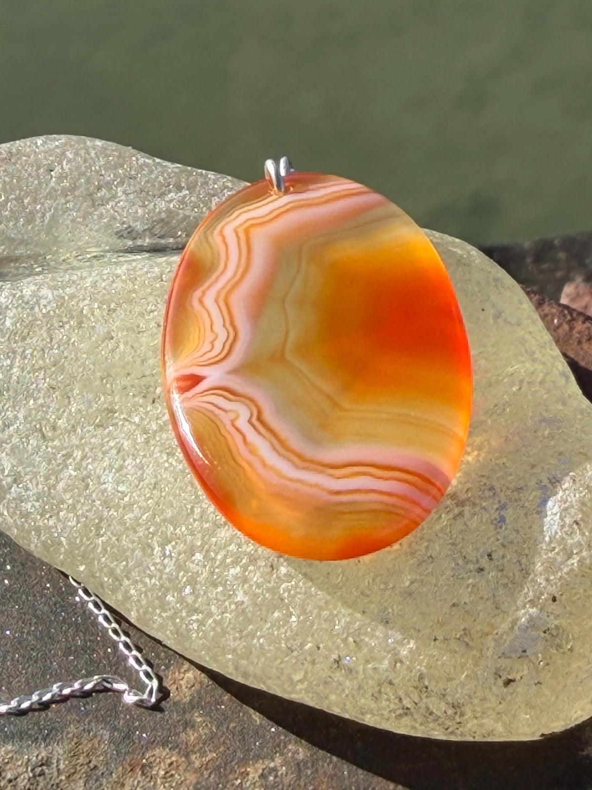 Agate necklace, ethical jewellery, bohemian necklace, unusual jewellery, agate pendant, white gemstone necklace. Boho jewellery